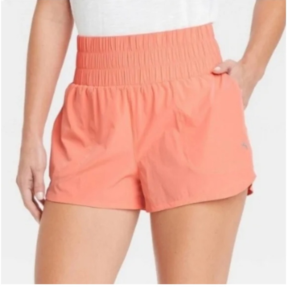 joylab high waisted orange shorts